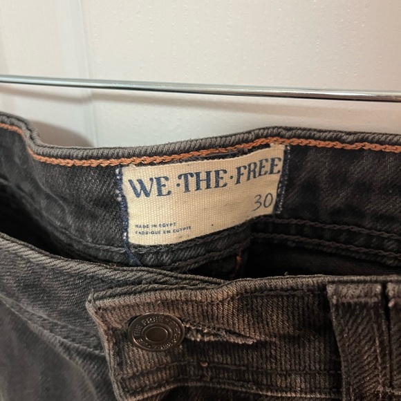 Free People We The Free Dark Gray Straight Leg Jeans - Picture 3 of 3
